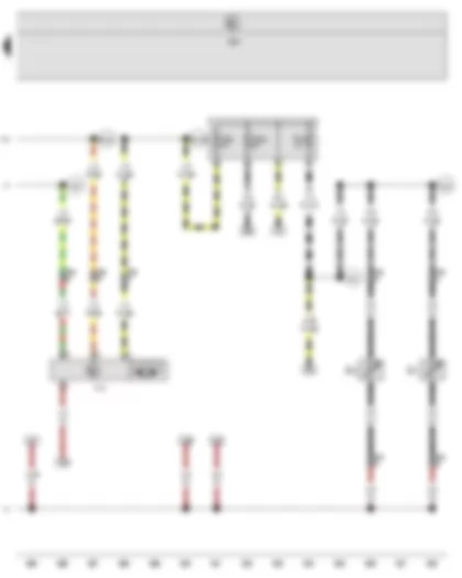 Wiring Diagram  SEAT ALHAMBRA 2002 - Rear window wiper motor - Left washer jet heater element - Right washer jet heater element