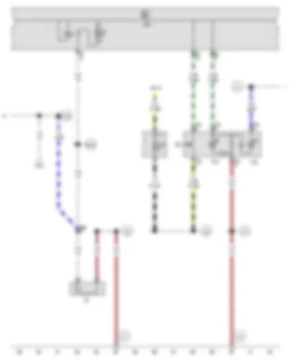 Wiring Diagram  SEAT ALHAMBRA 2003 - Heated rear window switch - Multifunction unit control unit - Fuse 19 in fuse holder - Heated rear window