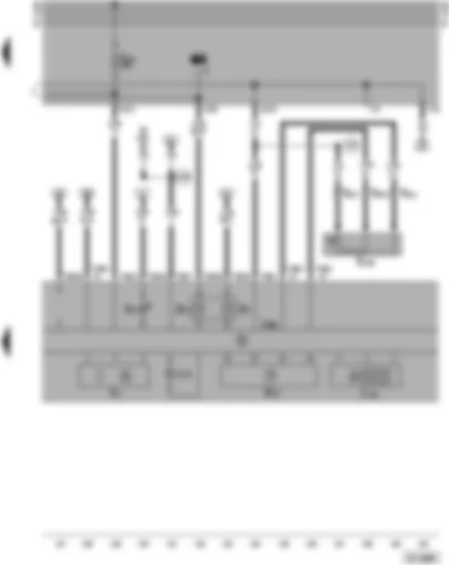 Wiring Diagram  SEAT ALHAMBRA 1996 - Dash panel insert - speedometer - multi-function indicator - fuel gauge - coolant shortage and coolant temperature warning/gauge