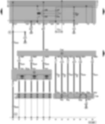 Wiring Diagram  SEAT ALHAMBRA 1997 - Motronic control unit - ignition system - throttle valve control unit