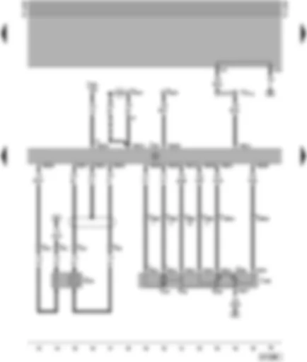 Wiring Diagram  SEAT ALHAMBRA 1998 - Simos control unit - Lambda probe - throttle valve control unit