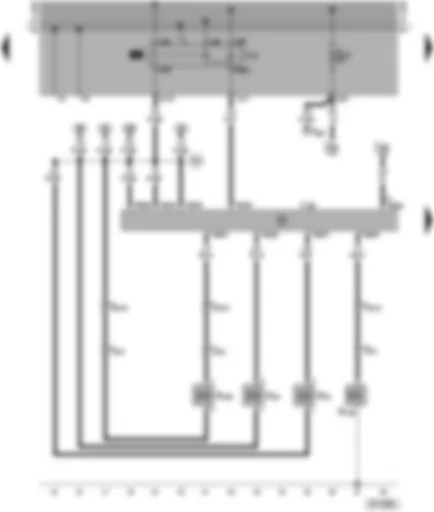 Wiring Diagram  SEAT ALHAMBRA 1997 - Diesel direct injection system control unit - commencment of injection valve - EGR valve - charge pressure control solenoid valve - fuel shut-off valve