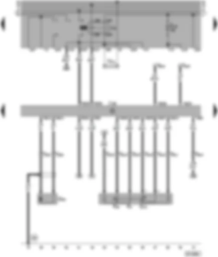 Wiring Diagram  SEAT ALHAMBRA 1998 - Diesel direct injection system control unit - needle lift sender - accelerator position sender - idling switch - kick-down switch