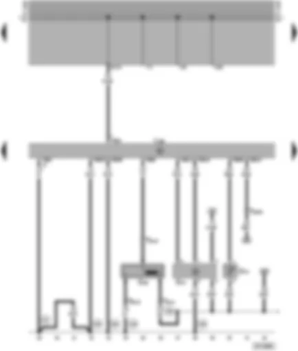 Wiring Diagram  SEAT ALHAMBRA 1998 - Diesel direct injection system control unit - engine speed sender - air mass meter - intake manifold temperature sender