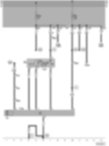 Wiring Diagram  SEAT ALHAMBRA 1997 - Sliding roof adjustment control unit with motor - sliding roof switch