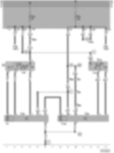 Wiring Diagram  SEAT ALHAMBRA 1998 - Front and rear sliding roof adjustment motor control unit - front and rear sliding roof switch