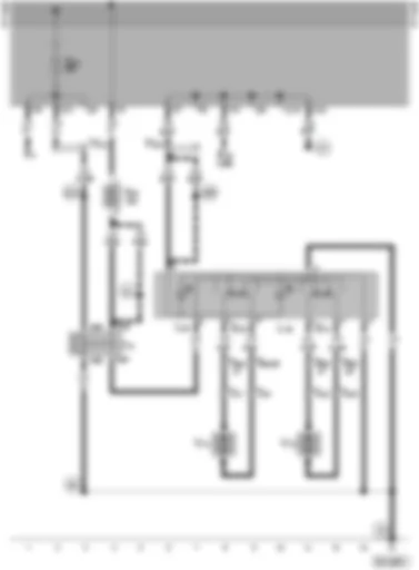 Wiring Diagram  SEAT ALHAMBRA 1997 - Electric window front (without convenience wiring)