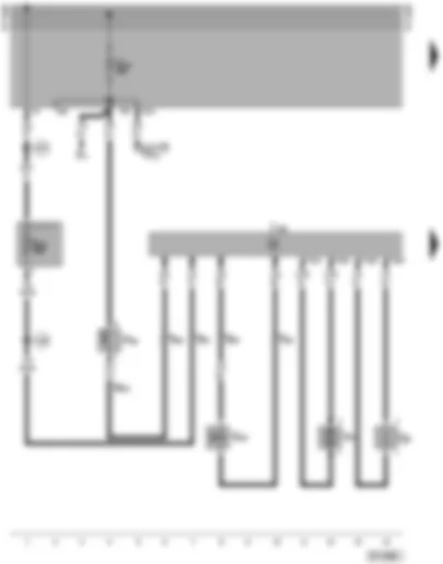 Wiring Diagram  SEAT ALHAMBRA 1997 - Heater control unit - glow plug - ambient temperature switch - combustion blower - fuel pump