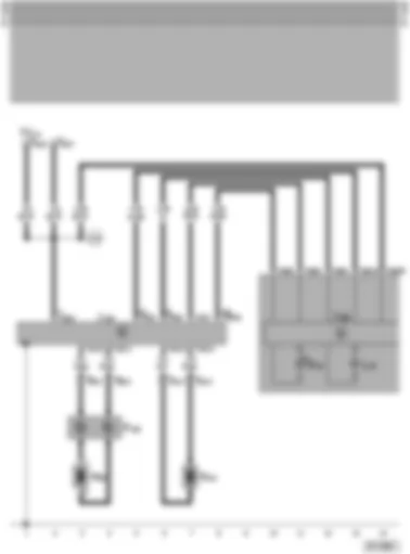 Wiring Diagram  SEAT ALHAMBRA 1998 - Airbag control unit - airbag warning lamp - airbag igniter - coil spring