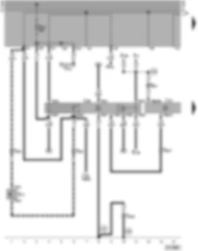 Wiring Diagram  SEAT ALHAMBRA 1997 - Automatic gearbox control unit - starter inhibitor and reversing light relay - starter inhibitor switch