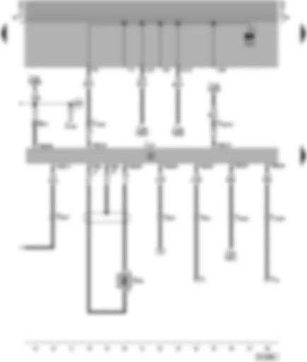 Wiring Diagram  SEAT ALHAMBRA 1996 - Automatic gearbox control unit - road speed sender