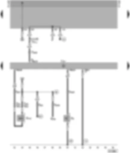 Wiring Diagram  SEAT ALHAMBRA 1998 - Automatic gearbox control unit - selector lever lock solenoid - kick-down switch