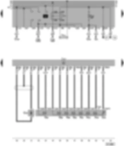Wiring Diagram  SEAT ALHAMBRA 1998 - Automatic gearbox control unit - solenoid valves