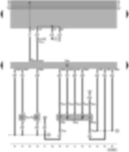 Wiring Diagram  SEAT ALHAMBRA 1998 - Diesel direct injection system control unit - pedal switch - modulating piston movement sender - fuel temperature sender - quantity adjuster