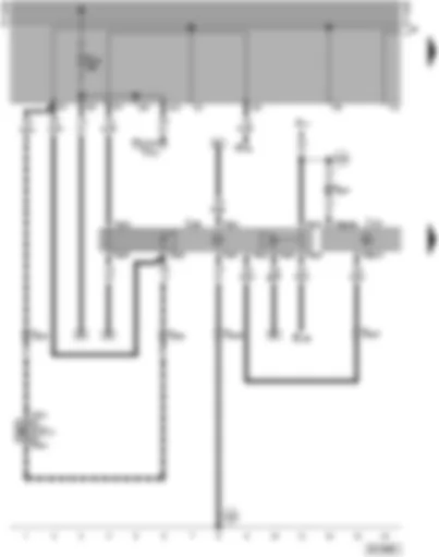 Wiring Diagram  SEAT ALHAMBRA 1997 - Automatic gearbox control unit - starter inhibitor and reversing light relay - starter inhibitor switch