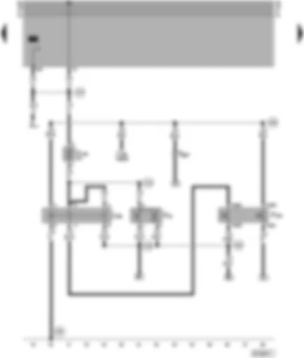 Wiring Diagram  SEAT ALHAMBRA 1998 - Radiator fan control unit - air conditioner pressure switch - air conditioner de-coupling relay