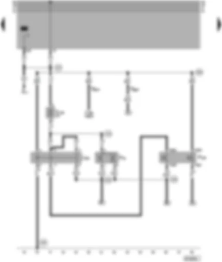 Wiring Diagram  SEAT ALHAMBRA 1997 - Radiator fan control unit - air conditioner pressure switch - air conditioner de-coupling relay