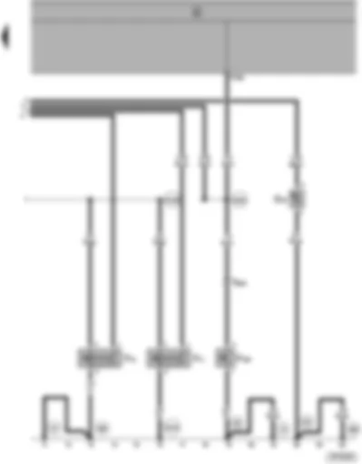 Wiring Diagram  SEAT ALHAMBRA 1999 - Rear door contact switch - windscreen washer fluid level sender