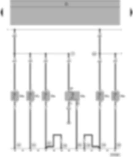 Wiring Diagram  SEAT ALHAMBRA 1999 - Rear interior light - centre and rear reading lights