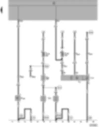 Wiring Diagram  SEAT ALHAMBRA 1999 - Digital clock - 12V sockets - rear left door contact switch (rear)