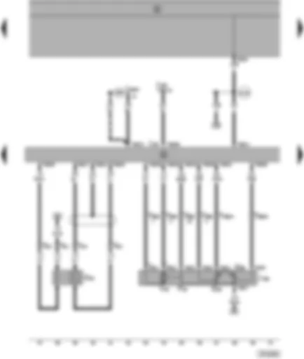Wiring Diagram  SEAT ALHAMBRA 1999 - Simos control unit - lambda probes - throttle valve control unit