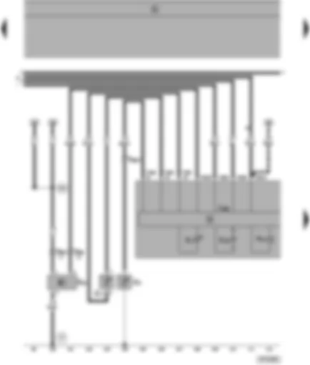 Wiring Diagram  SEAT ALHAMBRA 2000 - Dash panel insert - speedometer sender - optical and acoustical oil pressure warning - ambient temperature sensor - oil temperature sender