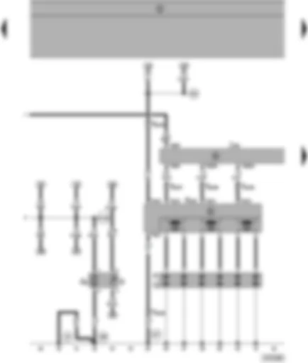 Wiring Diagram  SEAT ALHAMBRA 2000 - Motronic control unit - ignition system - fuel pump - fuel gauge sender