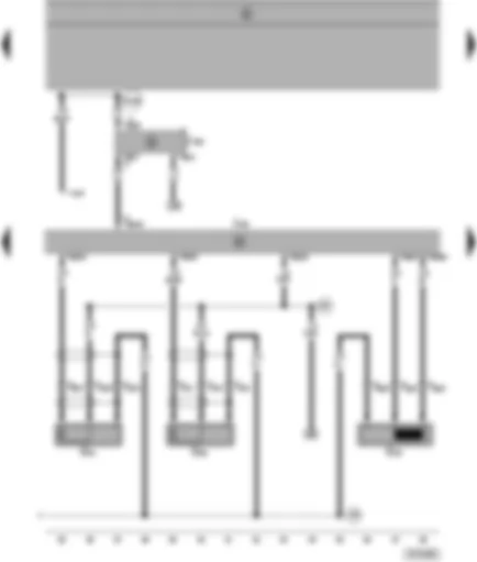 Wiring Diagram  SEAT ALHAMBRA 1998 - Motronic control unit - knock sensor - engine speed sender - immobilizer control unit - self-diagnosis connection