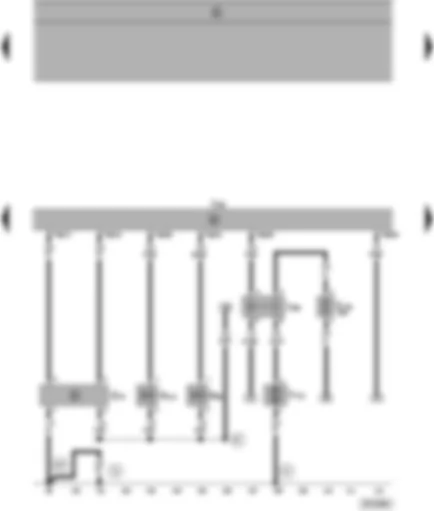 Wiring Diagram  SEAT ALHAMBRA 1999 - Motronic control unit - air mass meter - activated charcoal filter system - secondary air inlet valve - secondary air pump motor