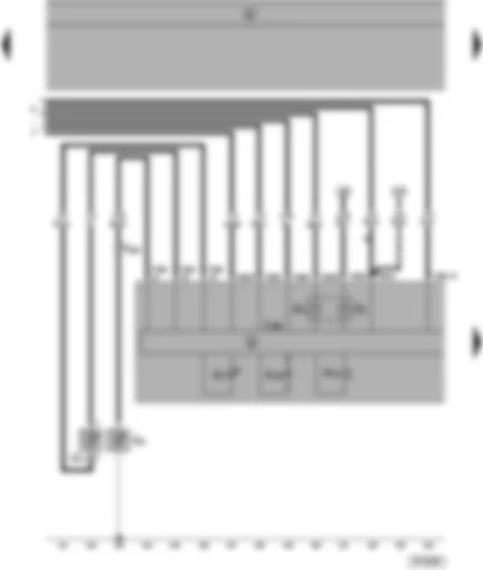 Wiring Diagram  SEAT ALHAMBRA 1998 - Dash panel insert - optical and acoustical oil pressure warning - fuel gauge - coolant shortage and coolant temperature indicator - ambient temperature sensor - oil temperature sende