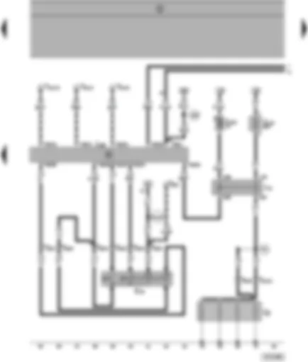 Wiring Diagram  SEAT ALHAMBRA 2000 - Diesel direct injection system control unit - cruise control system switch - glow plugs - glow plug relay