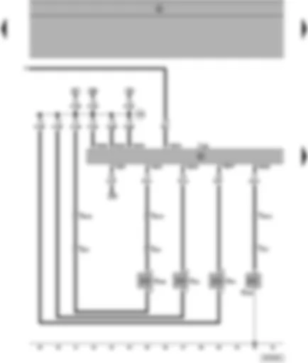 Wiring Diagram  SEAT ALHAMBRA 1999 - Diesel direct injection system control unit - commencement of injection valve - exhaust gas recirculation valve - charge pressure control solenoid valve - fuel shut-off valve