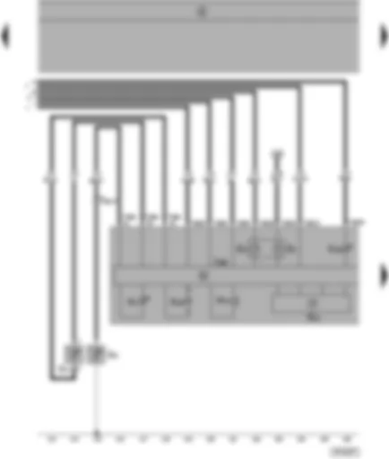 Wiring Diagram  SEAT ALHAMBRA 1998 - Dash panel insert - speedometer sender - optical and acoustical oil pressure warning - ambient temperature sensor - oil temperature sende - speedometer - glow period warning lamp