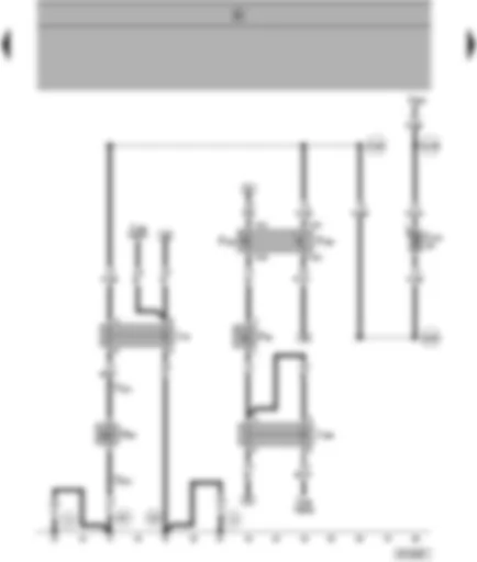 Wiring Diagram  SEAT ALHAMBRA 1998 - Magnetic coupling relay - air conditioning system magnetic coupling - ambient temperature switch - thermo-switch - magnetic coupling cut - out relay - air conditioning system