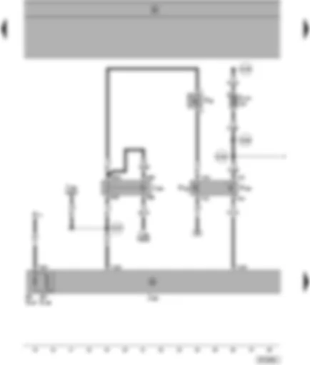 Wiring Diagram  SEAT ALHAMBRA 1999 - Radiator fan control unit - ambient temperature switch - magnetic coupling cut - out relay - air conditioning system - thermo-switch