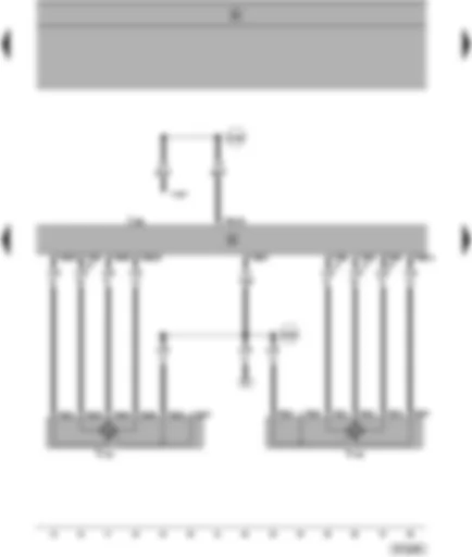 Wiring Diagram  SEAT ALHAMBRA 1999 - Climatronic control unit - central vents control motor - front air distribution control motor