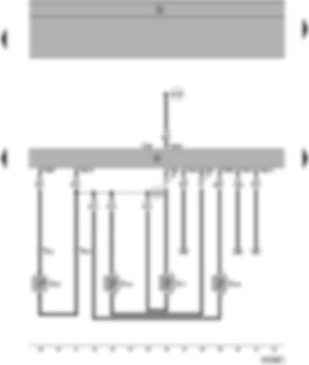 Wiring Diagram  SEAT ALHAMBRA 1999 - Climatronic control unit - ambient temperature sensor - sunlight penetration photosensor - coolant temperature sender - vent temperature sender