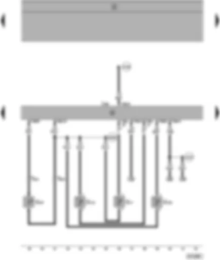 Wiring Diagram  SEAT ALHAMBRA 1999 - Climatronic control unit - ambient temperature sensor - sunlight penetration photosensor - coolant temperature sender - vent temperature sender