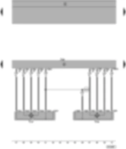 Wiring Diagram  SEAT ALHAMBRA 2000 - Climatronic control unit - rear air distribution control motor - rear temperature flap control motor