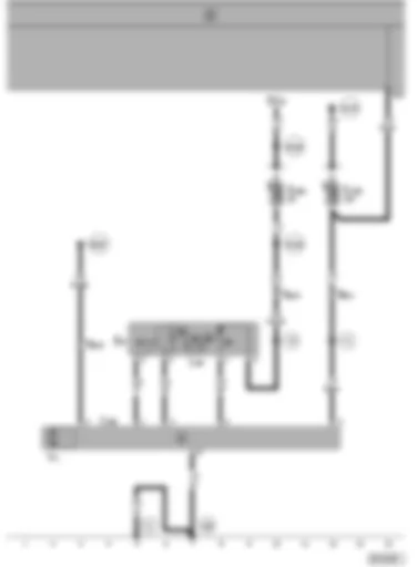 Wiring Diagram  SEAT ALHAMBRA 2000 - Sliding sunroof adjustment control unit with motor - sliding sunroof switch