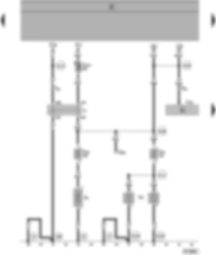 Wiring Diagram  SEAT ALHAMBRA 1999 - Heater control unit B4W/D4W - battery cut-out relay - second battery - 12 V socket