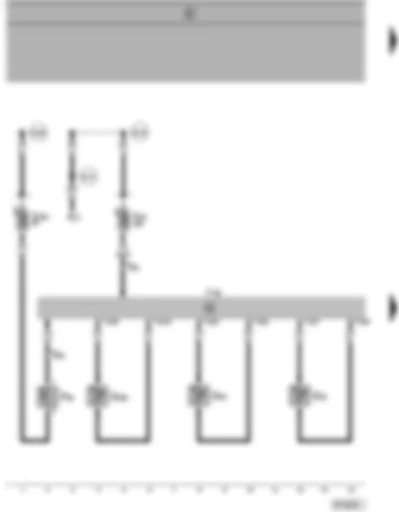 Wiring Diagram  SEAT ALHAMBRA 1999 - Heater control unit D3W - temperature sensor - flame monitor - ambient temperature switch - overheating sensor
