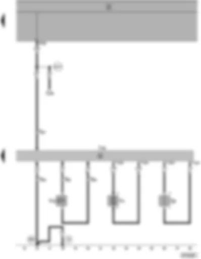 Wiring Diagram  SEAT ALHAMBRA 1999 - Heater control unit D3W - glow plug for heater - combustion air blower - metering pump