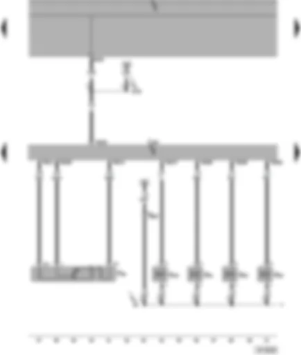 Wiring Diagram  SEAT ALHAMBRA 1999 - Motronic control unit - injectors - altitude sender