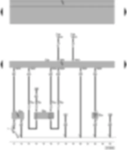 Wiring Diagram  SEAT ALHAMBRA 1998 - Motronic control unit - lambda probe - Hall sender - intake air temperature sender