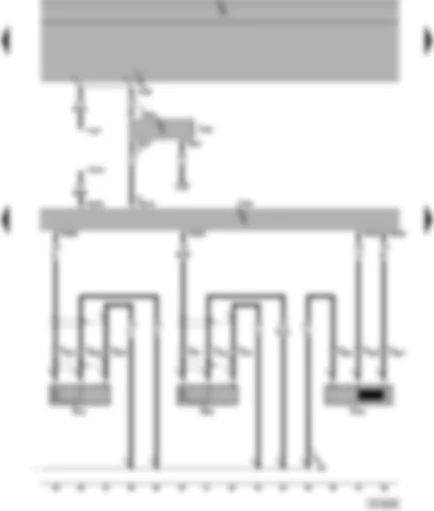 Wiring Diagram  SEAT ALHAMBRA 1999 - Motronic control unit - knock sensor - engine speed sender - immobilizer control unit - self-diagnosis connection