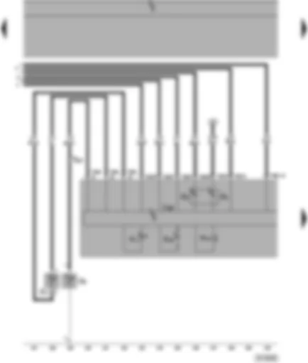 Wiring Diagram  SEAT ALHAMBRA 2000 - Dash panel insert - optical and acoustical oil pressure warning - fuel gauge - coolant shortage and coolant temperature indicator - ambient temperature sensor - oil temperature sende