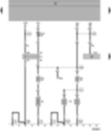 Wiring Diagram  SEAT ALHAMBRA 1999 - Heater control unit B4W/D4W - battery cut-out relay - second battery - 12 V socket