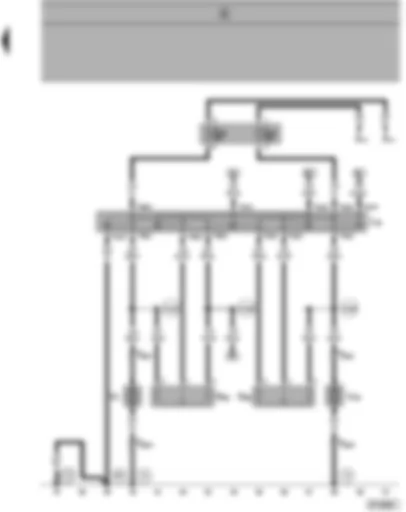 Wiring Diagram  SEAT ALHAMBRA 1999 - Radiator fan relay - radiator fan - radiator fan series resistor