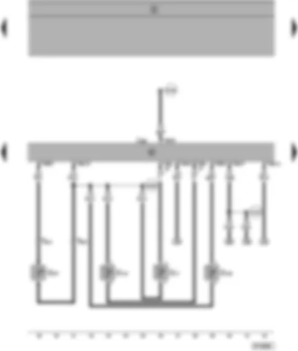 Wiring Diagram  SEAT ALHAMBRA 1999 - Climatronic control unit - ambient temperature sensor - sunlight penetration photosensor - coolant temperature sender - vent temperature sender